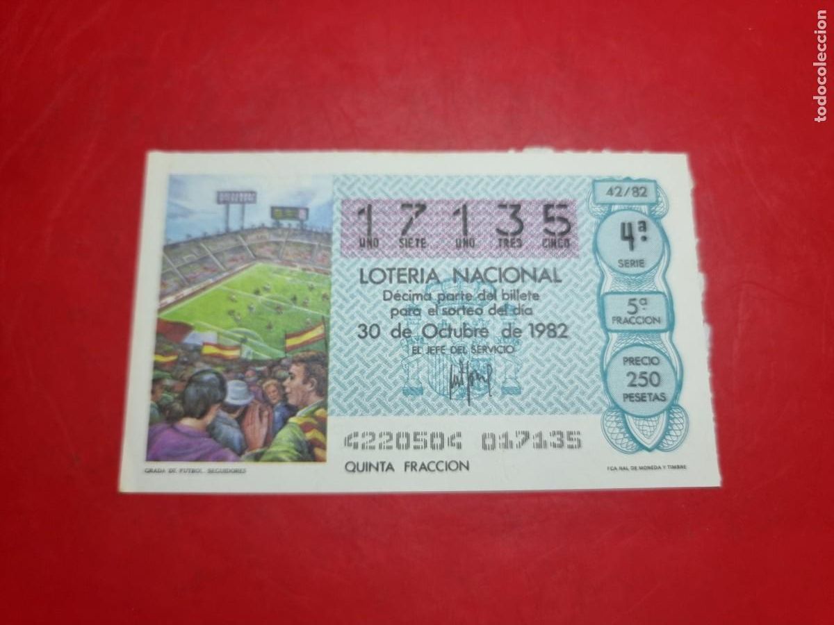 Loter&iacute;a Nacional: DECIMO LOTERIA NACIONAL 42/82