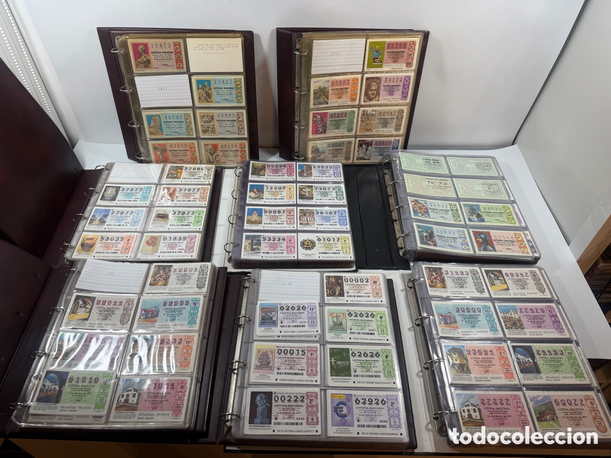 Lotaria Nacional: 8 &Aacute;LBUMES CON D&Eacute;CIMOS LOTER&Iacute;A NACIONAL