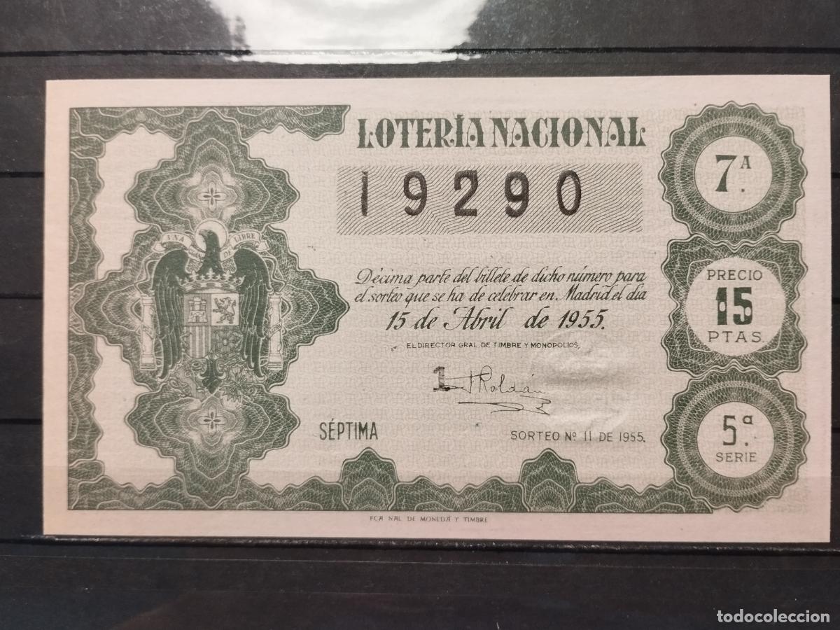 National Spanish Lottery: TKZ -- DECIMO LOTERIA NACIONAL. 1955. SORTEO N&ordm; 14. MADRID. PLANCHA