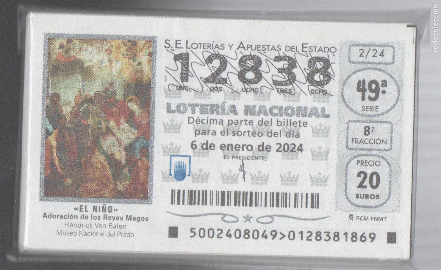 Loterie Nationale: LOTER&Iacute;A NACIONAL DEL S&Aacute;BADO - A&Ntilde;O 2024 COMPLETO - 51 D&Eacute;CIMOS -