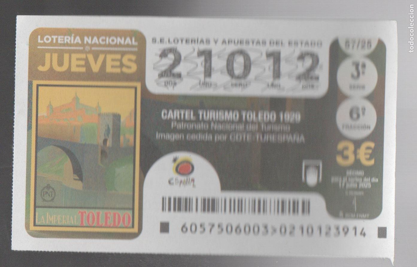 Loter&iacute;a Nacional: LOTER&Iacute;A NACIONAL - N&Uacute;MERO CAPIC&Uacute;A -