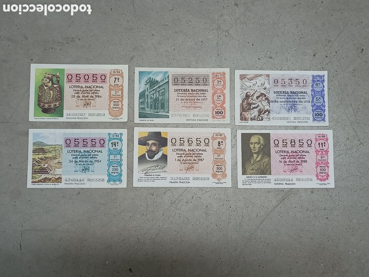 National Spanish Lottery: N&Uacute;MEROS CAPIC&Uacute;AS - 05050 A 05950 - PRECIO POR UNIDAD - ME QUEDAN LOS DE LA FOTOGRAF&Iacute;A