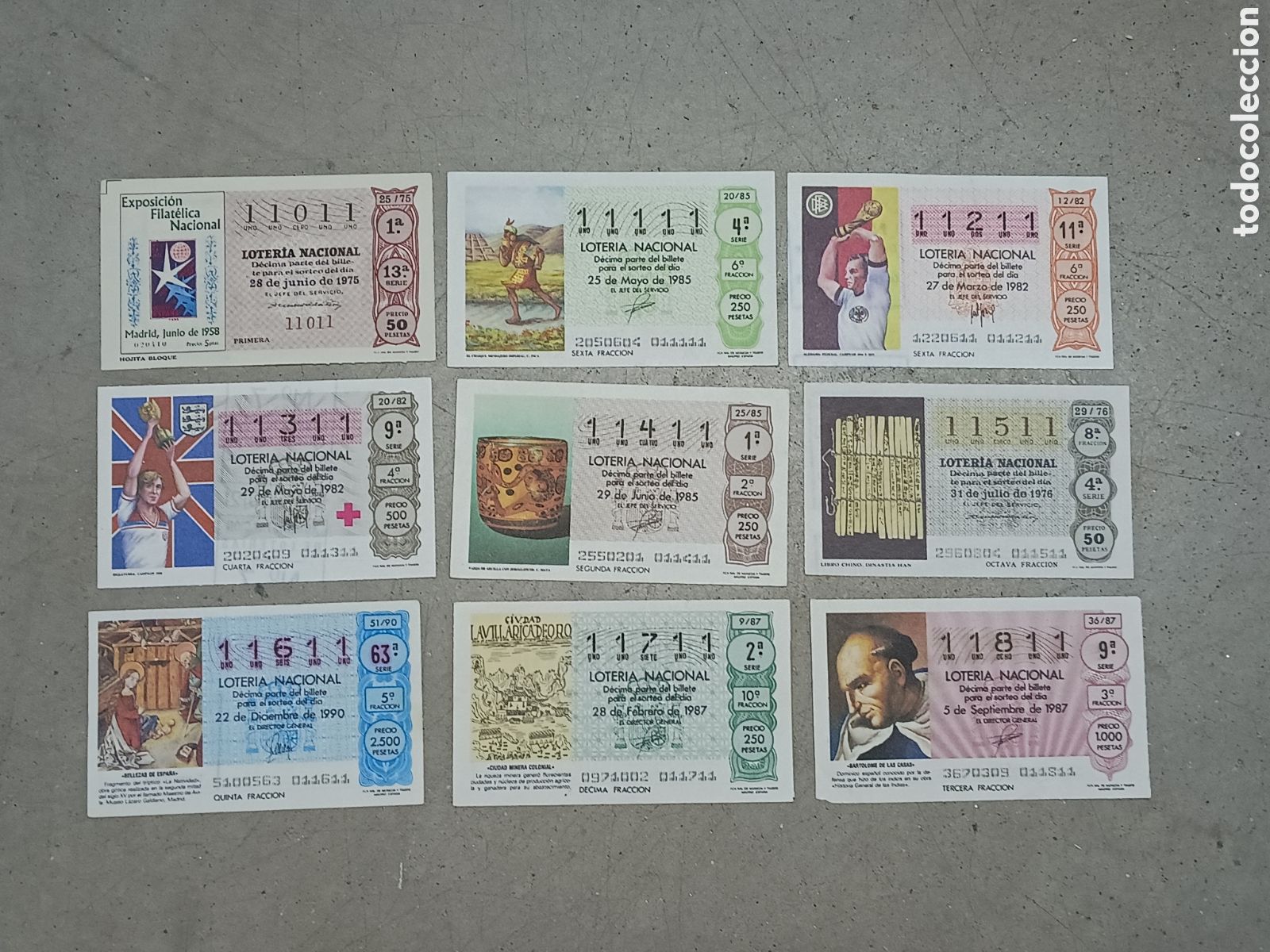 National Spanish Lottery: N&Uacute;MEROS CAPIC&Uacute;AS - 11011 A 11911 - PRECIO POR UNIDAD - ME QUEDAN LOS DE LA FOTOGRAF&Iacute;A