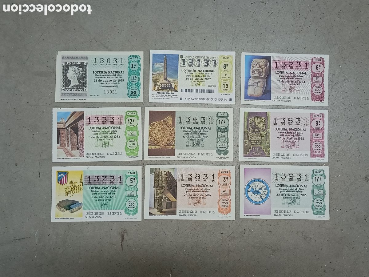 Nationale spanische Lotterie: N&Uacute;MEROS CAPIC&Uacute;AS - 13031 A 13931 - PRECIO POR UNIDAD - ME QUEDAN LOS DE LA FOTOGRAF&Iacute;A