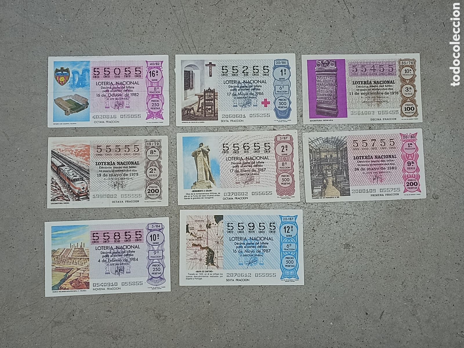 National Spanish Lottery: N&Uacute;MEROS CAPIC&Uacute;AS - 55055 A 55955 - PRECIO POR UNIDAD - ME QUEDAN LOS DE LA FOTOGRAF&Iacute;A