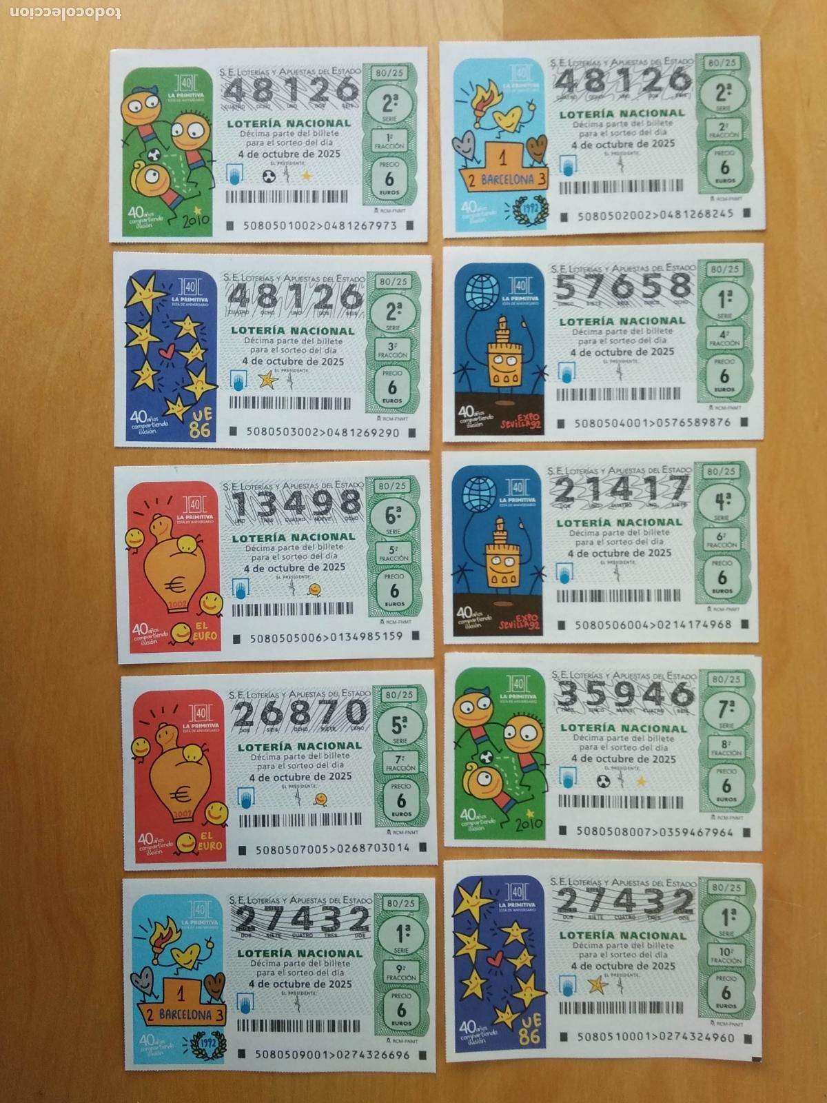 Loter&iacute;a Nacional: LOTER&Iacute;A NACIONAL A&Ntilde;O 2025 SORTEO N&deg; 80 , 10 DECIMOS