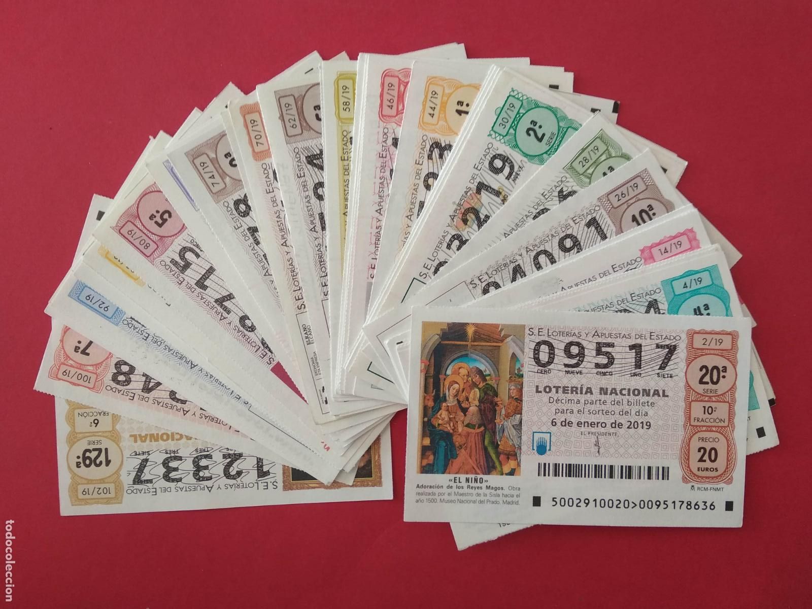 Loter&iacute;a Nacional: LOTERIA NACIONAL DE LOS SABADOS A&Ntilde;O 2019 COMPLETO