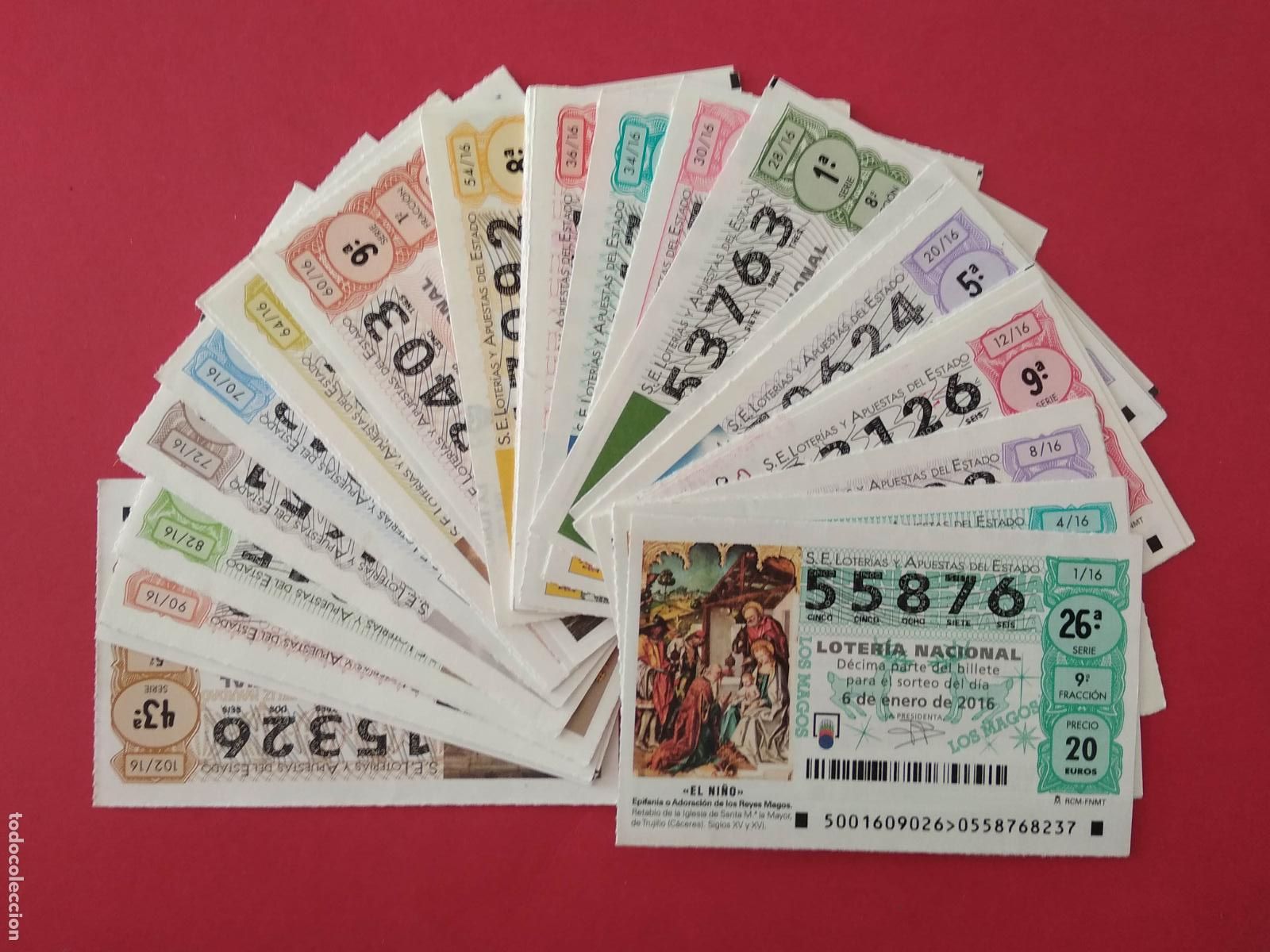 Loter&iacute;a Nacional: LOTERIA NACIONAL DE LOS SABADOS A&Ntilde;O 2016 COMPLETO