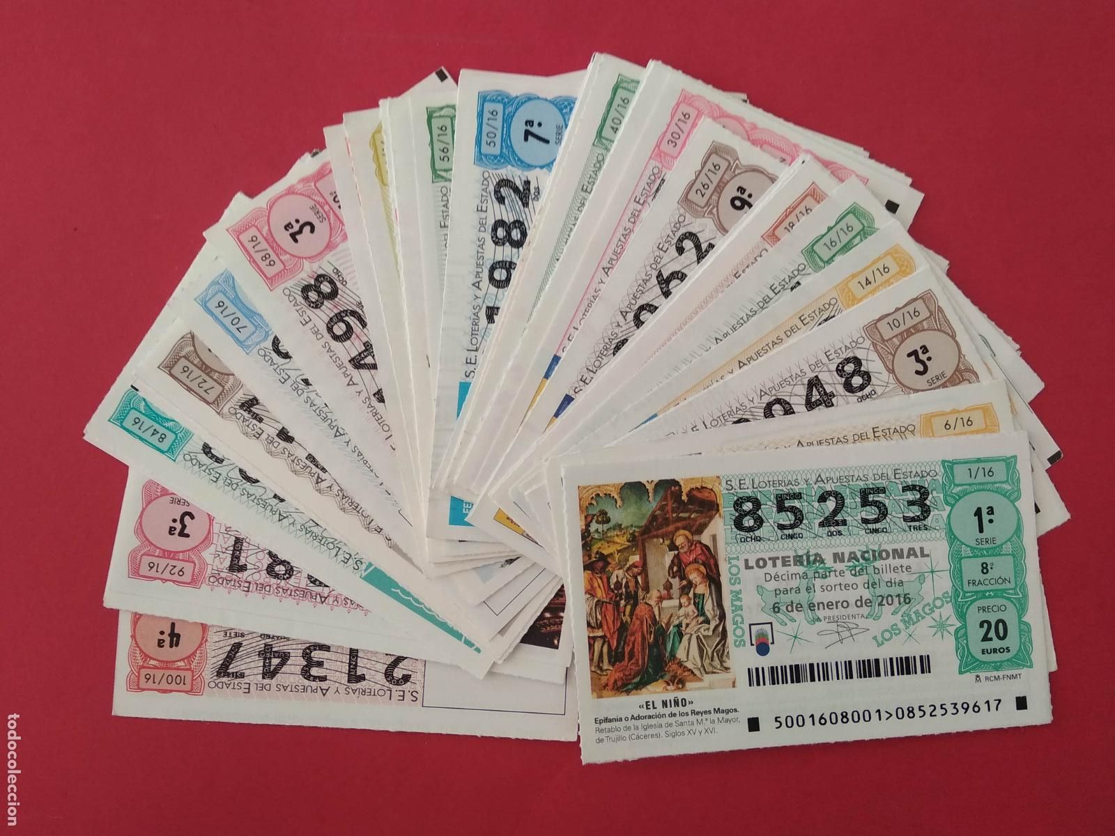 Loter&iacute;a Nacional: LOTERIA NACIONAL DE LOS SABADOS A&Ntilde;O 2016 COMPLETO