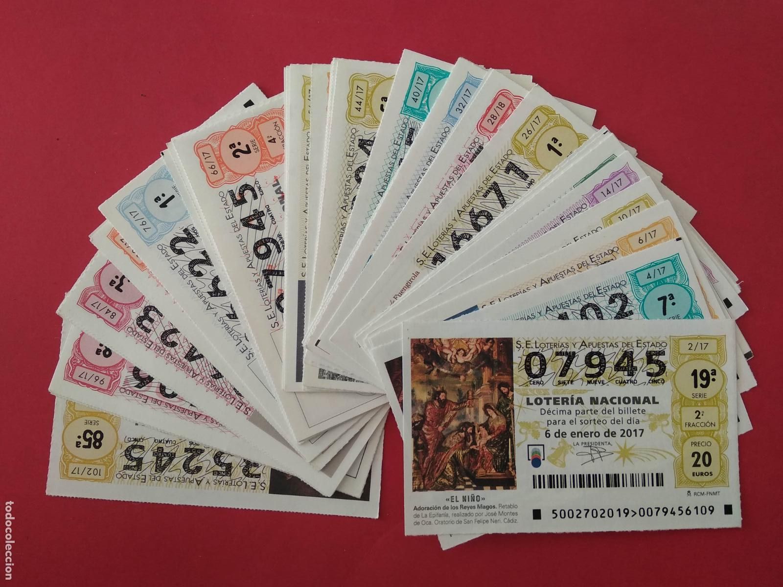 Loter&iacute;a Nacional: LOTERIA NACIONAL DE LOS SABADOS A&Ntilde;O 2017 COMPLETO