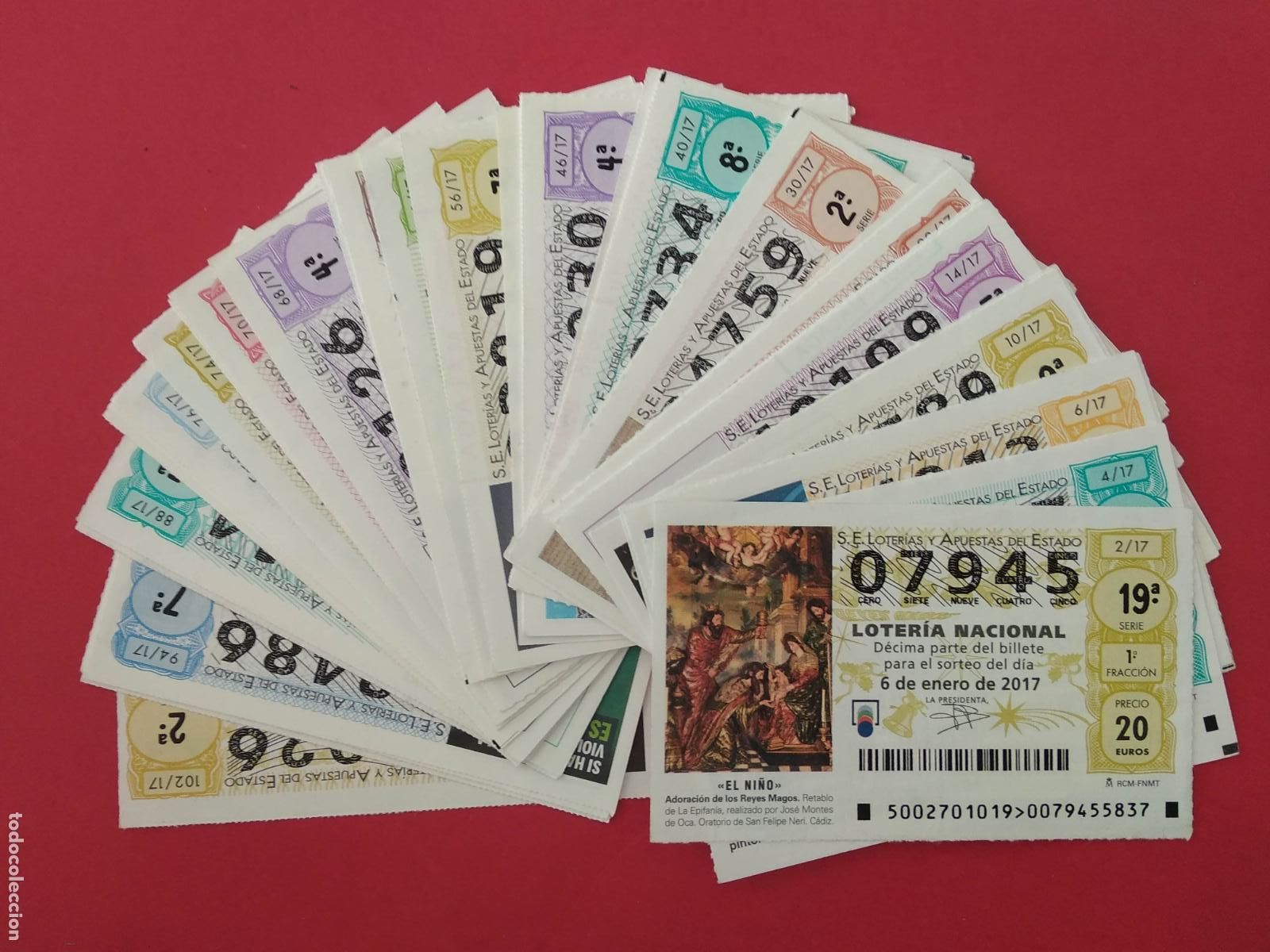 Loter&iacute;a Nacional: LOTERIA NACIONAL DE LOS SABADOS A&Ntilde;O 2017 COMPLETO