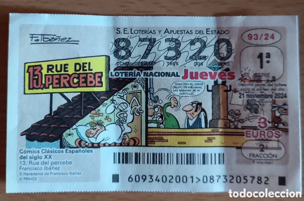 Loter&iacute;a Nacional: Loter&iacute;a jueves (13 Rue del Percebe )