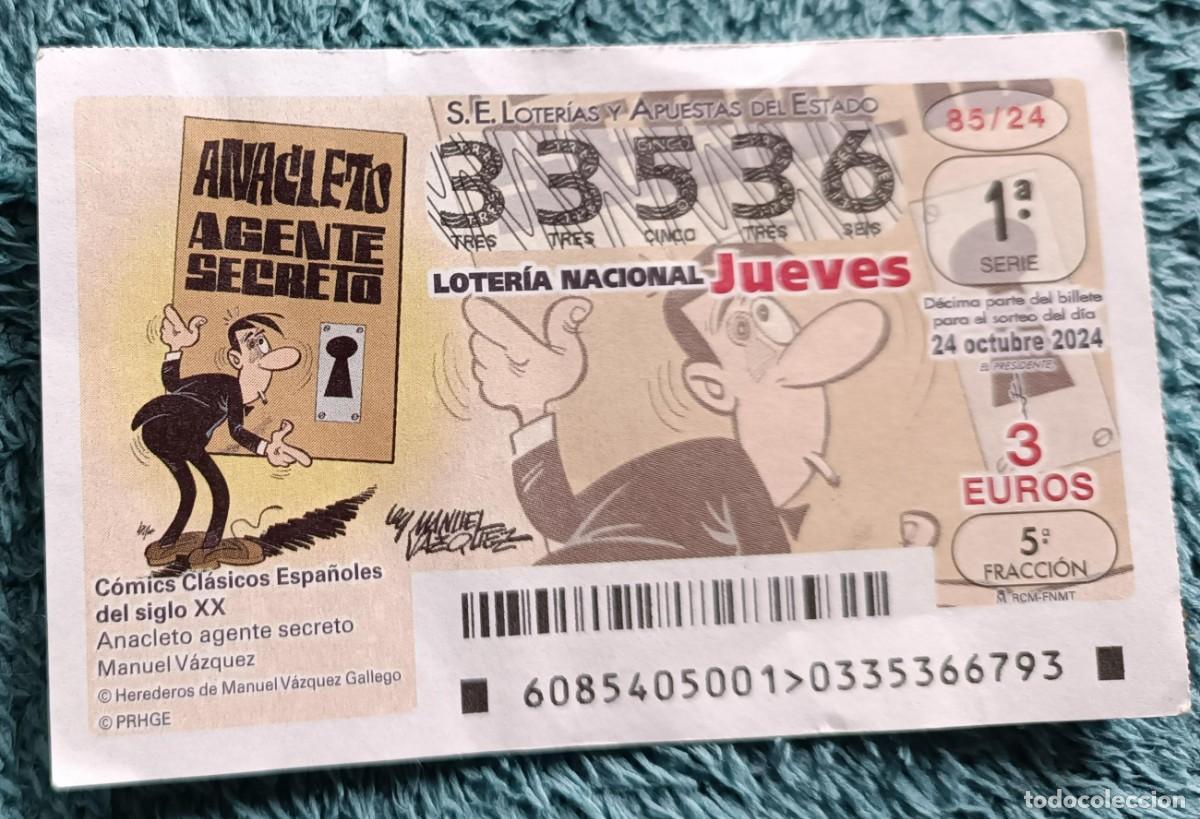 Loter&iacute;a Nacional: C&oacute;mics cl&aacute;sicos Espa&ntilde;oles Siglo XX, ANACLETO AGENTE SECRETO