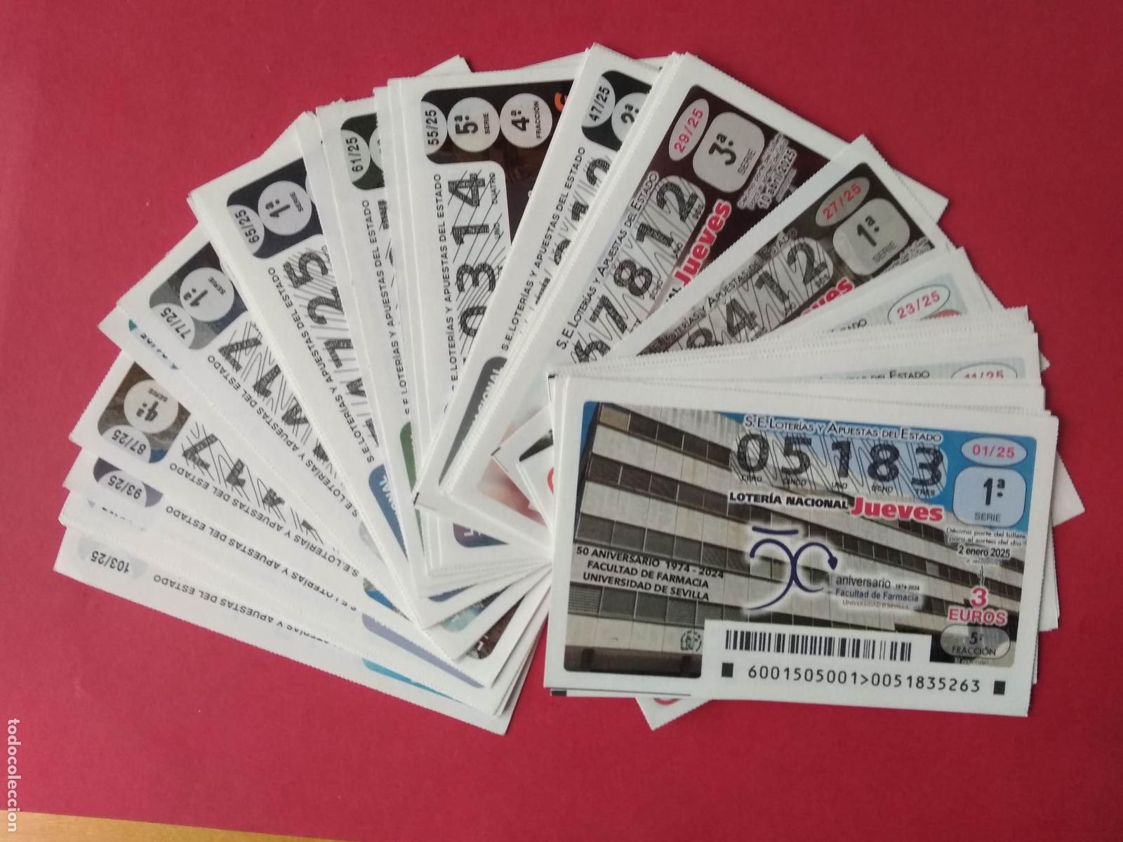 Loter&iacute;a Nacional: LOTER&Iacute;A NACIONAL DE LOS JUEVES A&Ntilde;O 2025 COMPLETO