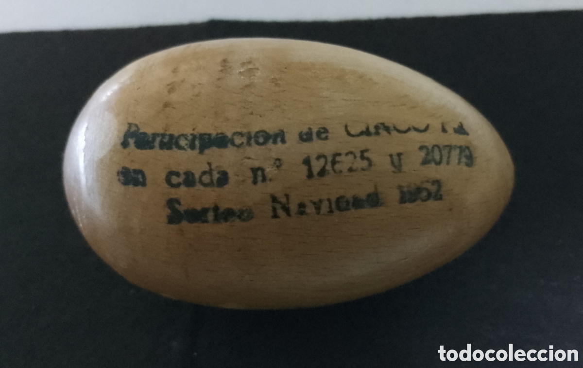 Loter&iacute;a Nacional: Huevo Madera Loter&iacute;a Navidad 1952