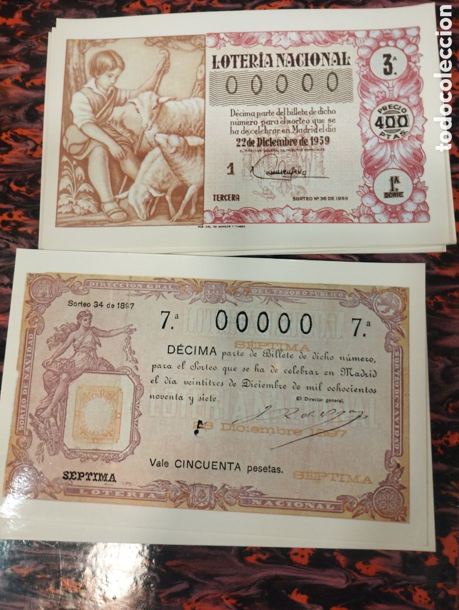 Loter&iacute;a Nacional: Coleccion completa de 12 postales decimos de navidad serie N a&ntilde;o 1981