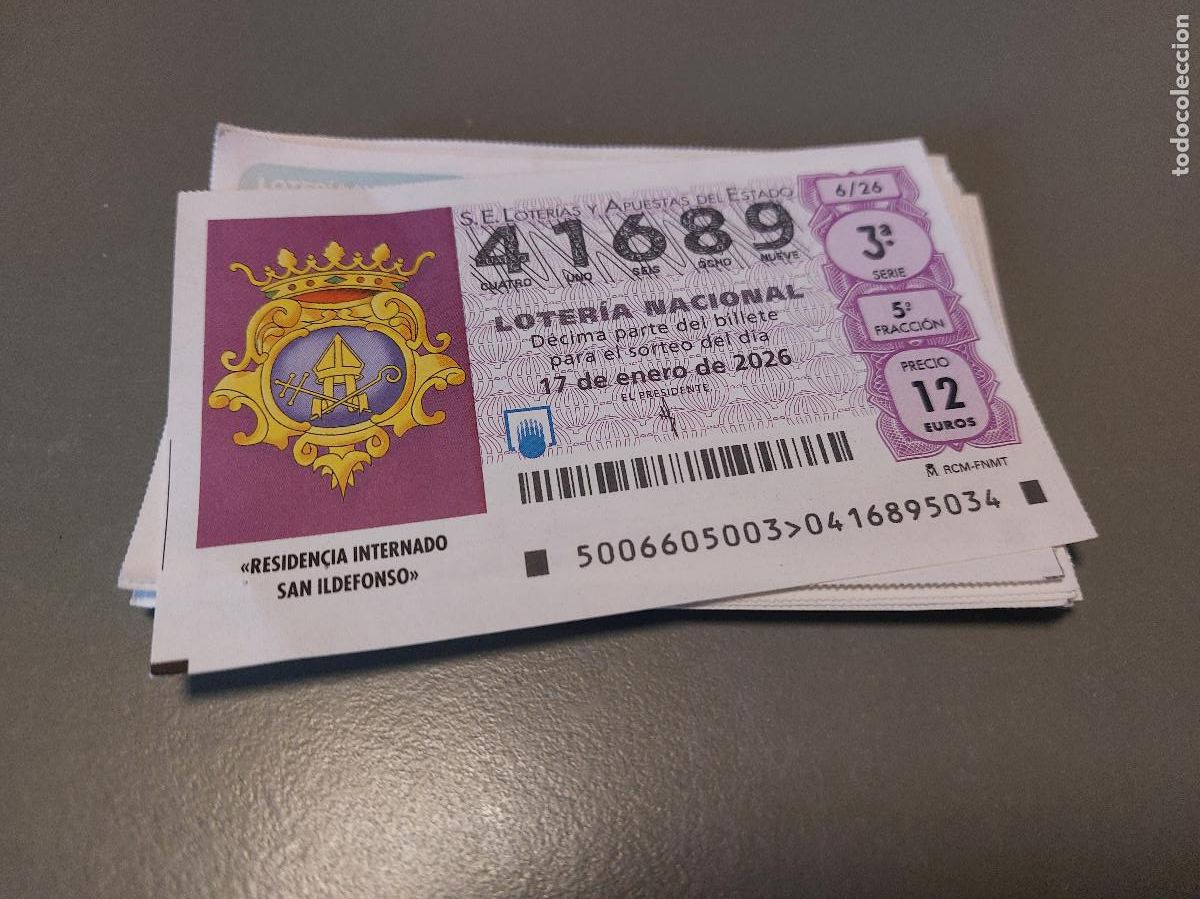 Loter&iacute;a Nacional: 41689 17 DE ENERO DE 2026. D&Eacute;CIMO LOTERIA NACIONAL. BUEN ESTADO. C-16