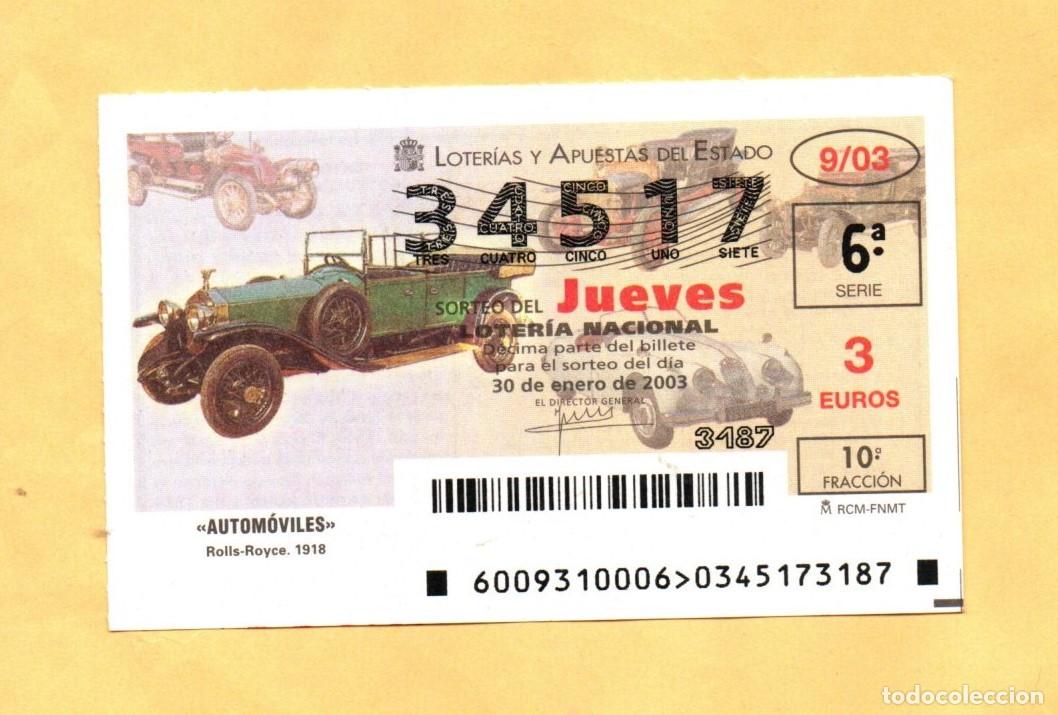 Loter&iacute;a Nacional: LOTERIA NACIONAL SORTEO DE LOS JUEVES 30 DE ENERO DEL 2003 SORTEO N&ordm;9