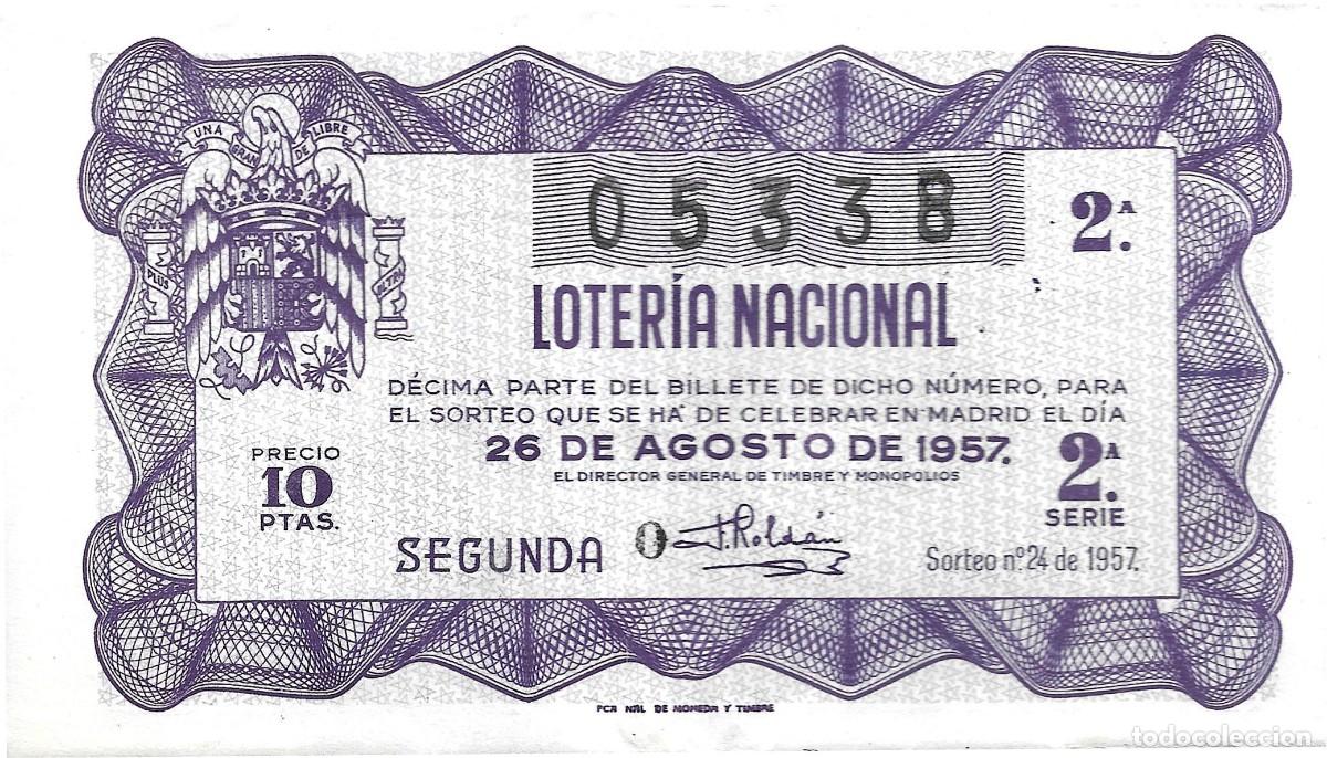 Loter&iacute;a Nacional: LOTER&Iacute;A NACIONAL. SORTEO 24 DE 1957