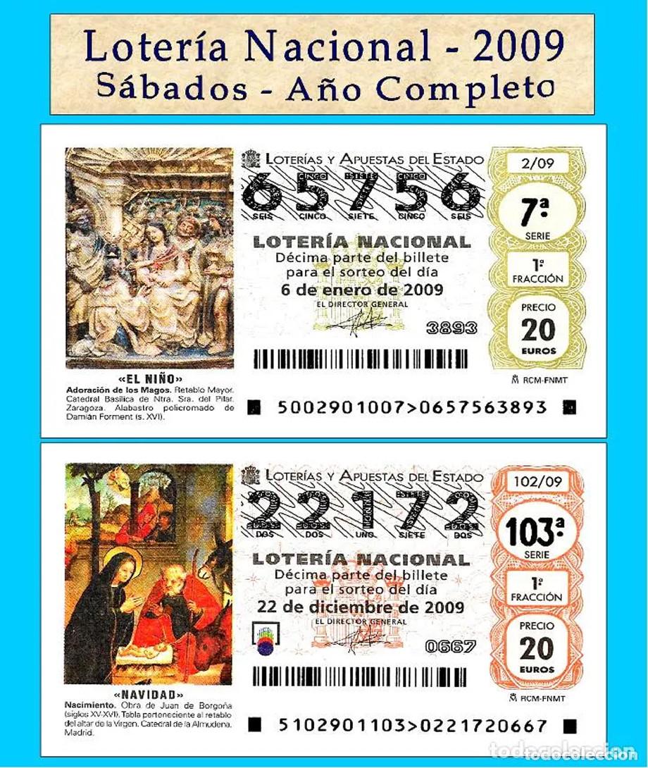 Loter&iacute;a Nacional: 2009 - Loter&iacute;a Nacional / Todos los sorteos de los S&aacute;bados A&ntilde;o completo / Buena calidad