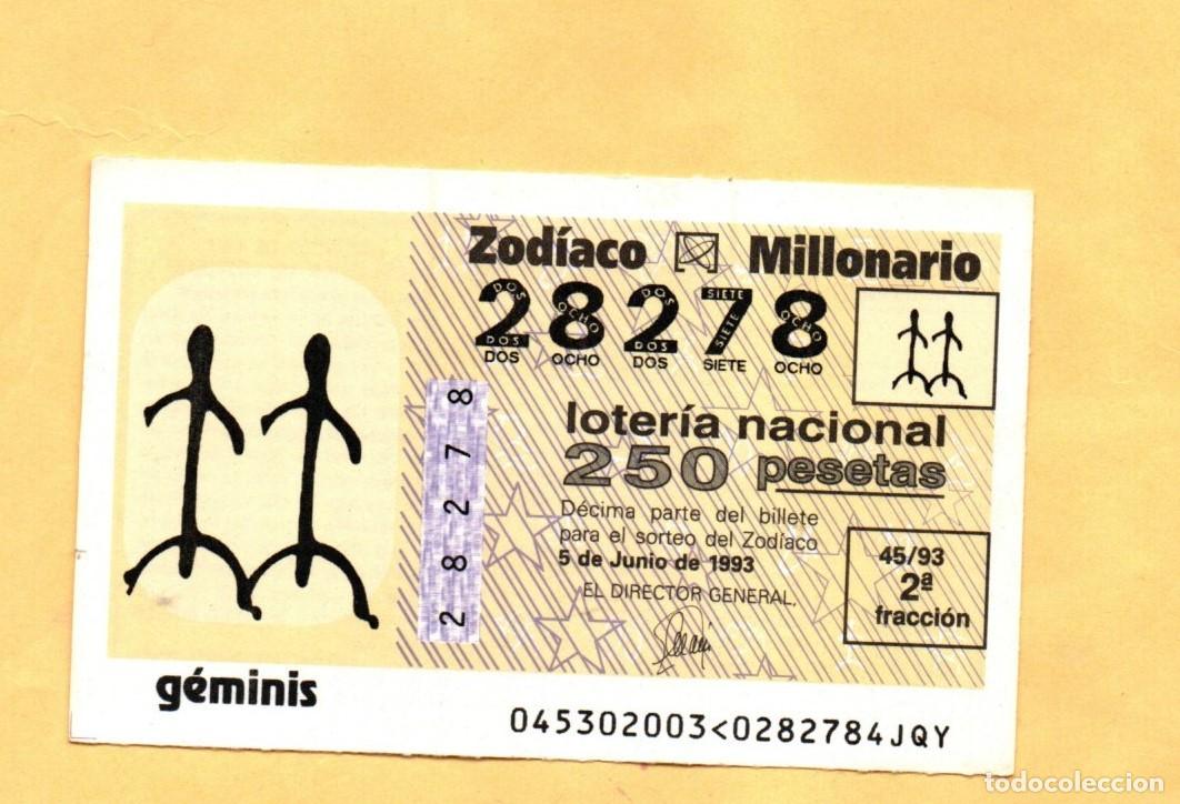 Loter&iacute;a Nacional: LOTERIA NACIONAL JUEVES 1993. SORTEO DEL ZODIACO 5 DE JUNIO. SORTEO 45/93 GEMINIS