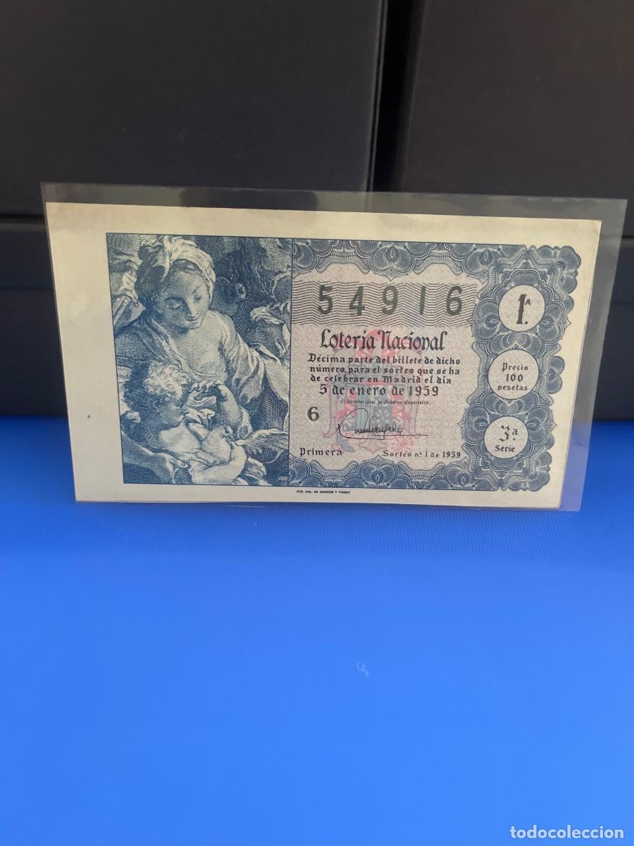 Loter&iacute;a Nacional: D&eacute;cimo de loter&iacute;a nacional 1959 sorteo 1
