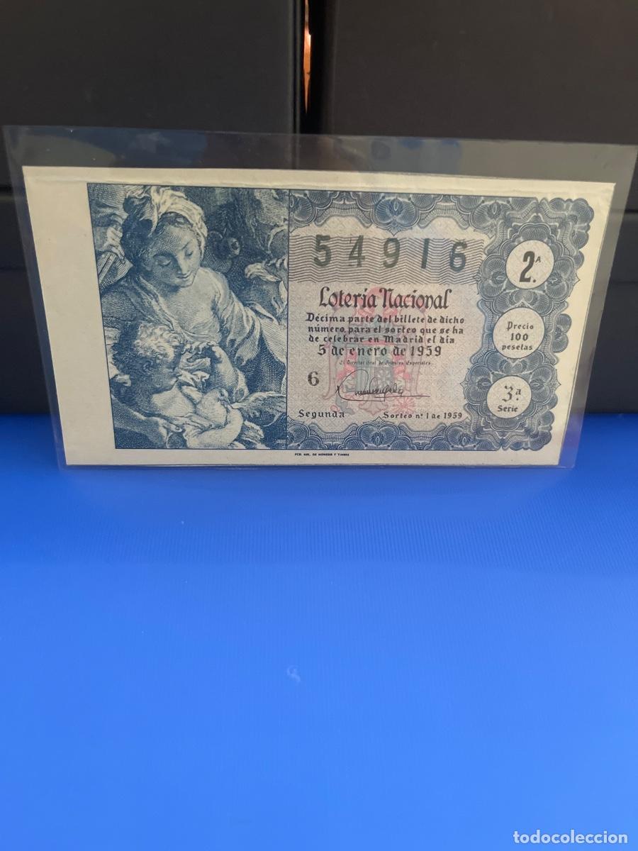 Loter&iacute;a Nacional: D&eacute;cimo de loter&iacute;a nacional 1959 sorteo 1