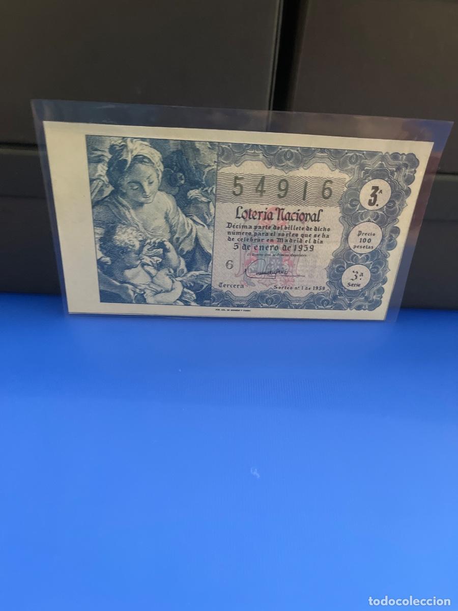 Loter&iacute;a Nacional: D&eacute;cimo de loter&iacute;a nacional 1959 sorteo 1