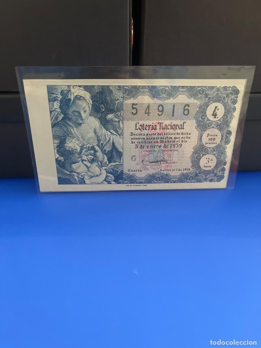 Loter&iacute;a Nacional: D&eacute;cimo de loter&iacute;a nacional 1959 sorteo 1