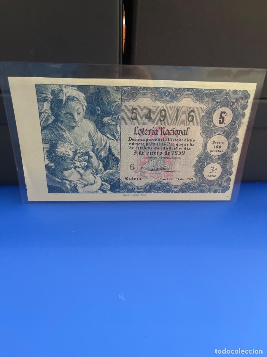 Loter&iacute;a Nacional: D&eacute;cimo de loter&iacute;a nacional 1959 sorteo 1