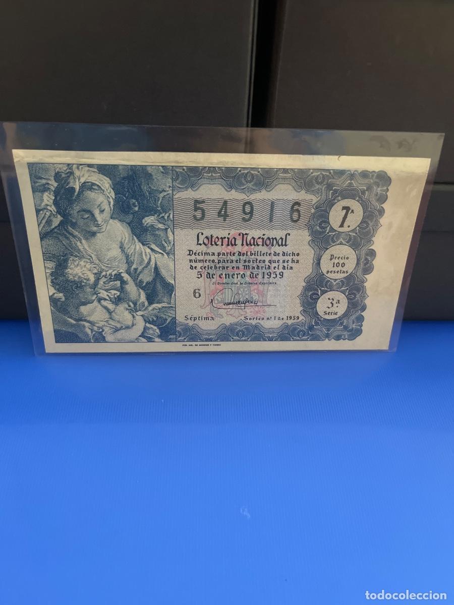Loter&iacute;a Nacional: D&eacute;cimo de loter&iacute;a nacional 1959 sorteo 1