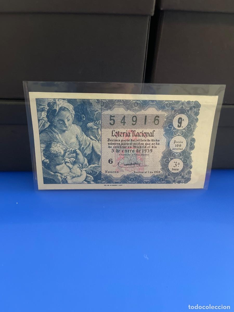 Loter&iacute;a Nacional: D&eacute;cimo de loter&iacute;a nacional 1959 sorteo 1