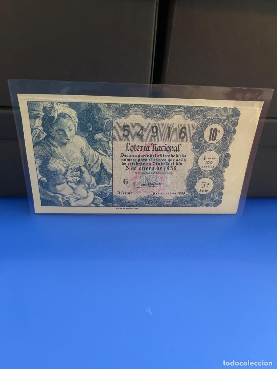Loter&iacute;a Nacional: D&eacute;cimo de loter&iacute;a nacional 1959 sorteo 1