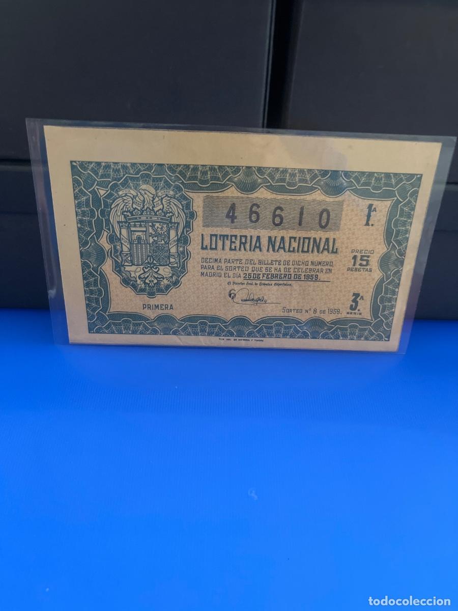Loter&iacute;a Nacional: D&eacute;cimo de loter&iacute;a nacional 1959 sorteo 6