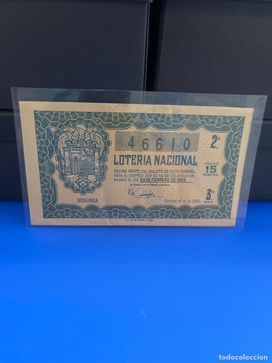 Loter&iacute;a Nacional: D&eacute;cimo de loter&iacute;a nacional 1959 sorteo 6