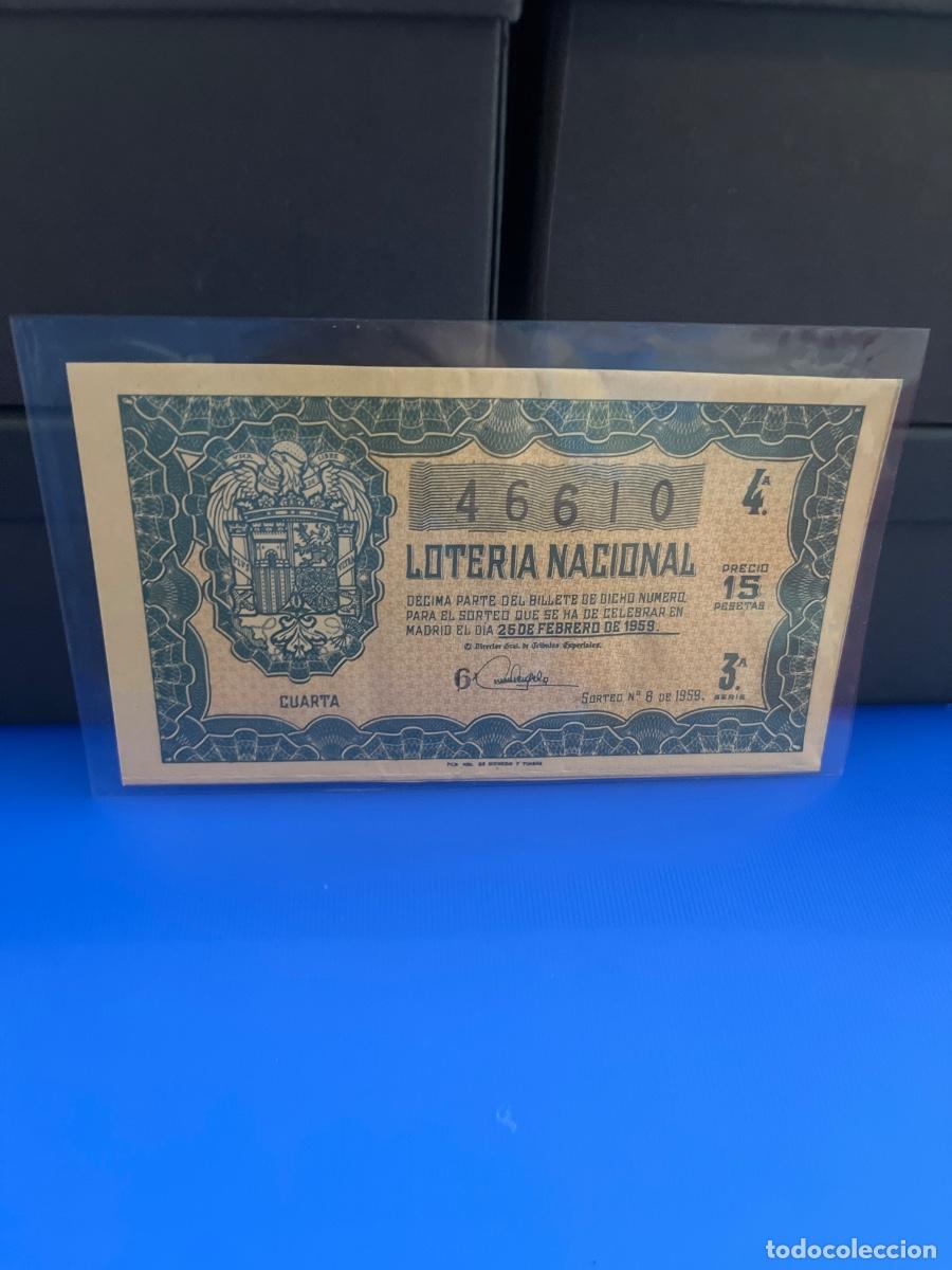 Loter&iacute;a Nacional: D&eacute;cimo de loter&iacute;a nacional 1959 sorteo 6