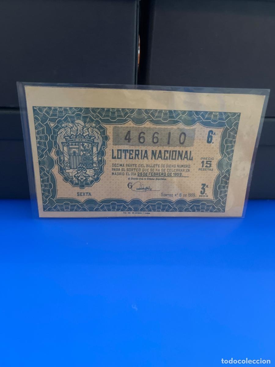 Loter&iacute;a Nacional: D&eacute;cimo de loter&iacute;a nacional 1959 sorteo 6