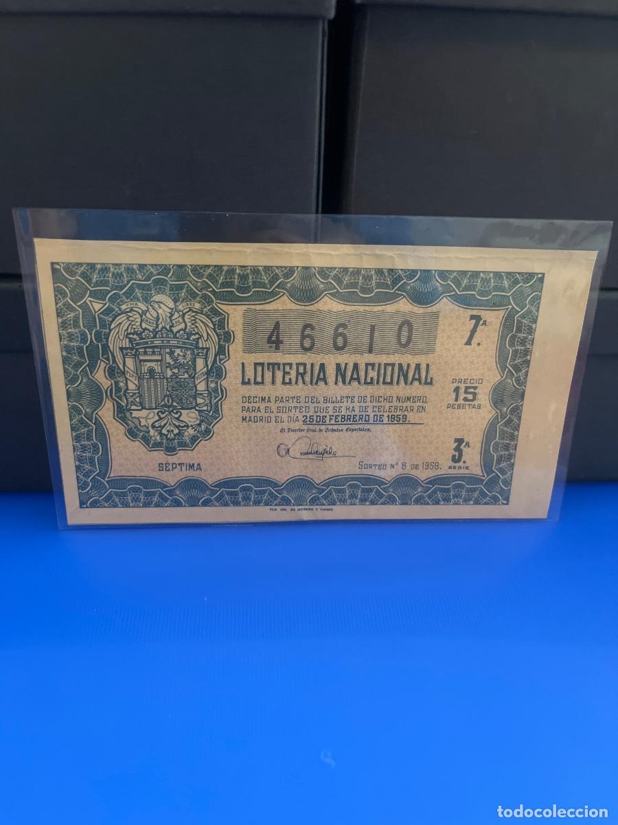 Loter&iacute;a Nacional: D&eacute;cimo de loter&iacute;a nacional 1959 sorteo 6