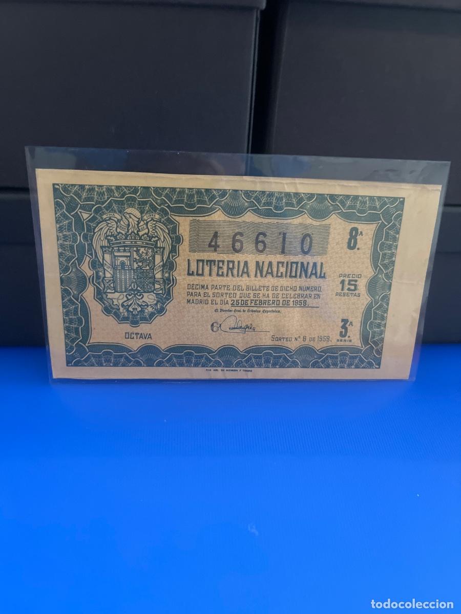Loter&iacute;a Nacional: D&eacute;cimo de loter&iacute;a nacional 1959 sorteo 6