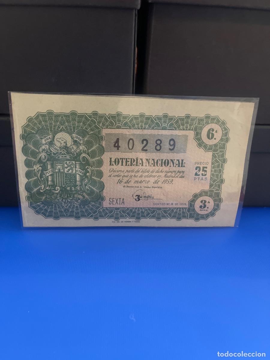 Loter&iacute;a Nacional: D&eacute;cimo de loter&iacute;a nacional 1959 sorteo 8