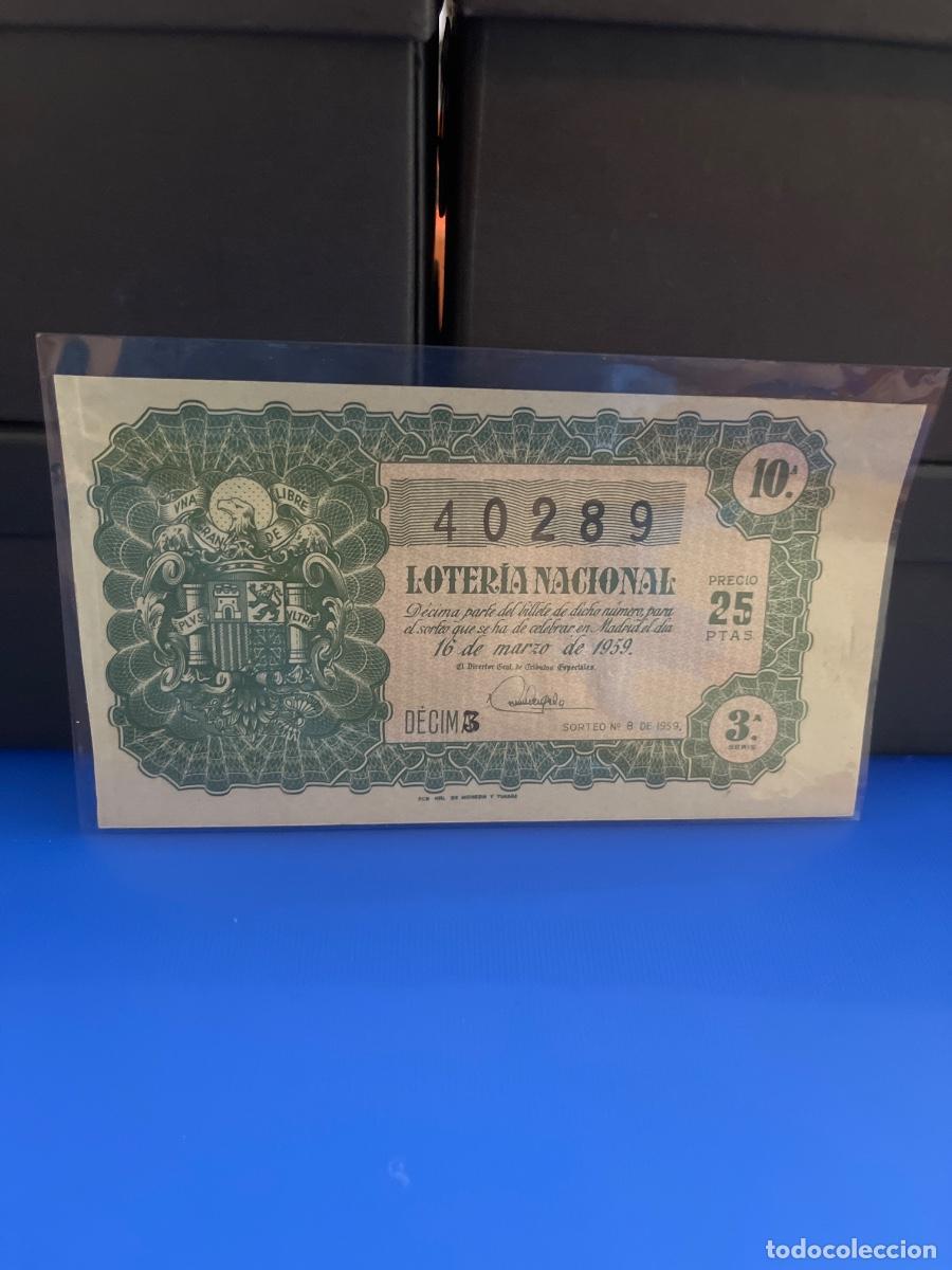 Loter&iacute;a Nacional: D&eacute;cimo de loter&iacute;a nacional 1959 sorteo 8