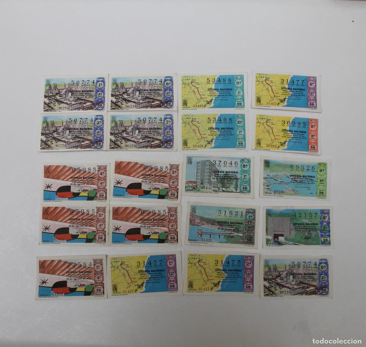 Loter&iacute;a Nacional: DECIMOS DE LOTERIA NACIONAL A&Ntilde;O 1973- 20 DECIMOS