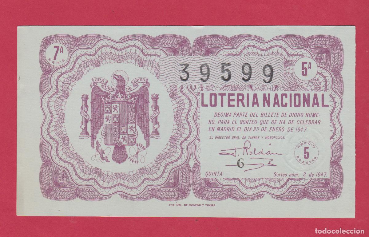 Loter&iacute;a Nacional: LOTERIA SORTEO 3 DE 1947