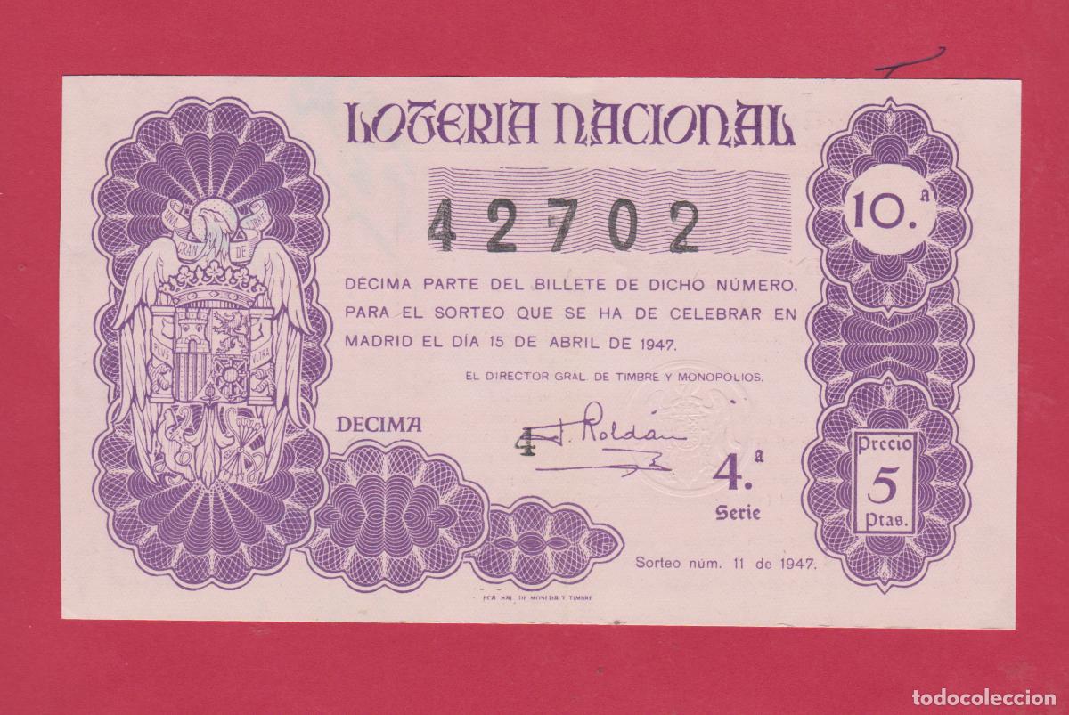 Loter&iacute;a Nacional: LOTERIA SORTEO 11 DE 1947