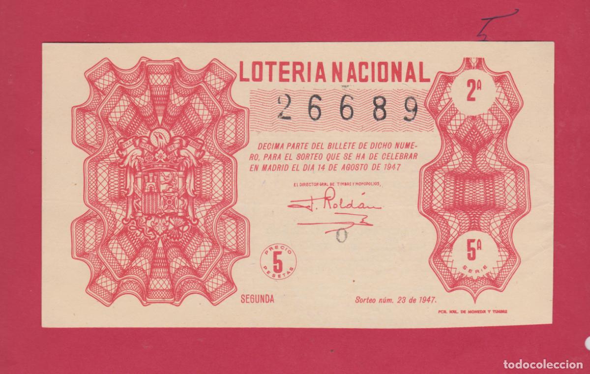 Loter&iacute;a Nacional: LOTERIA SORTEO 23 DE 1947