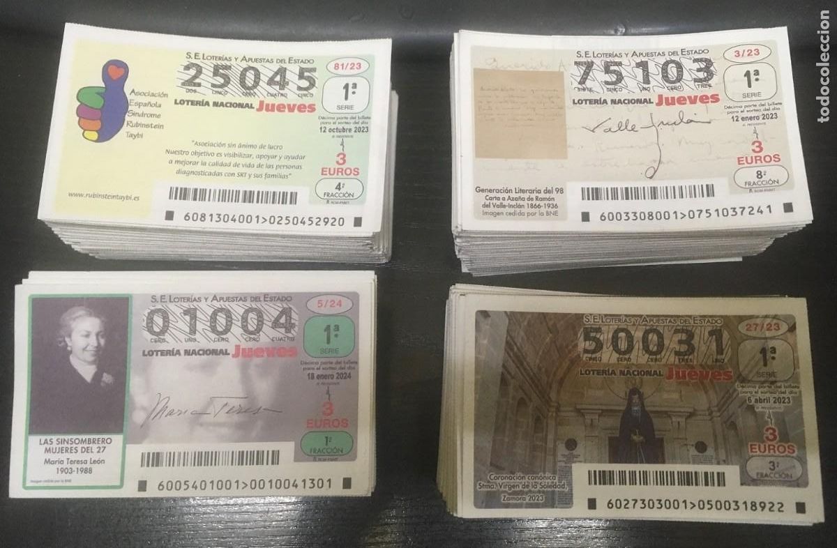 Loter&iacute;a Nacional: Loter&iacute;a Nacional - Lote de 1.300 d&eacute;cimos - S&oacute;lo JUEVES sin repetir