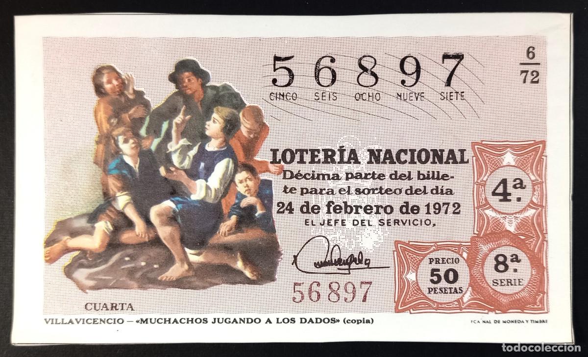 Loter&iacute;a Nacional: D&Eacute;CIMO DE LOTERIA - 24-FEBRERO-1972 - VILLAVICENCIO - MUCHACHOS JUGANDO A LOS DADOS