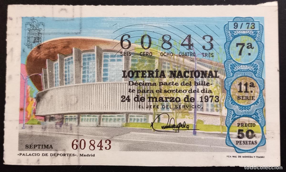 Loter&iacute;a Nacional: D&Eacute;CIMO DE LOTERIA - 24-MARZO-1973 - PALACIO DE DEPORTES, MADRID