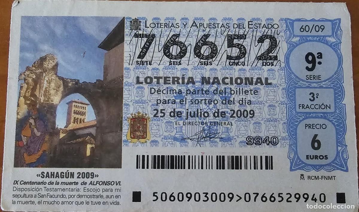 Loter&iacute;a Nacional: D&eacute;cimo Loter&iacute;a Nacional 25 Julio 2009