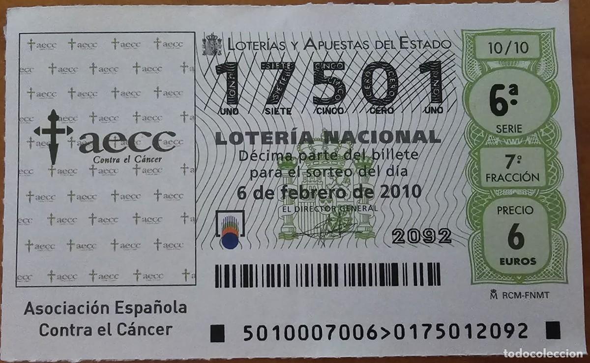 Loter&iacute;a Nacional: Loter&iacute;a Nacional 6 Febrero 2010
